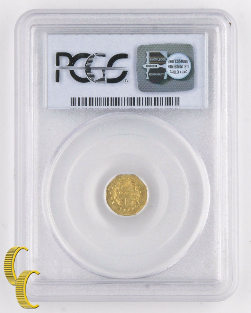 1871 California Fractional Gold Dollar (PCGS MS-61) Octagonal $1 BG-1109