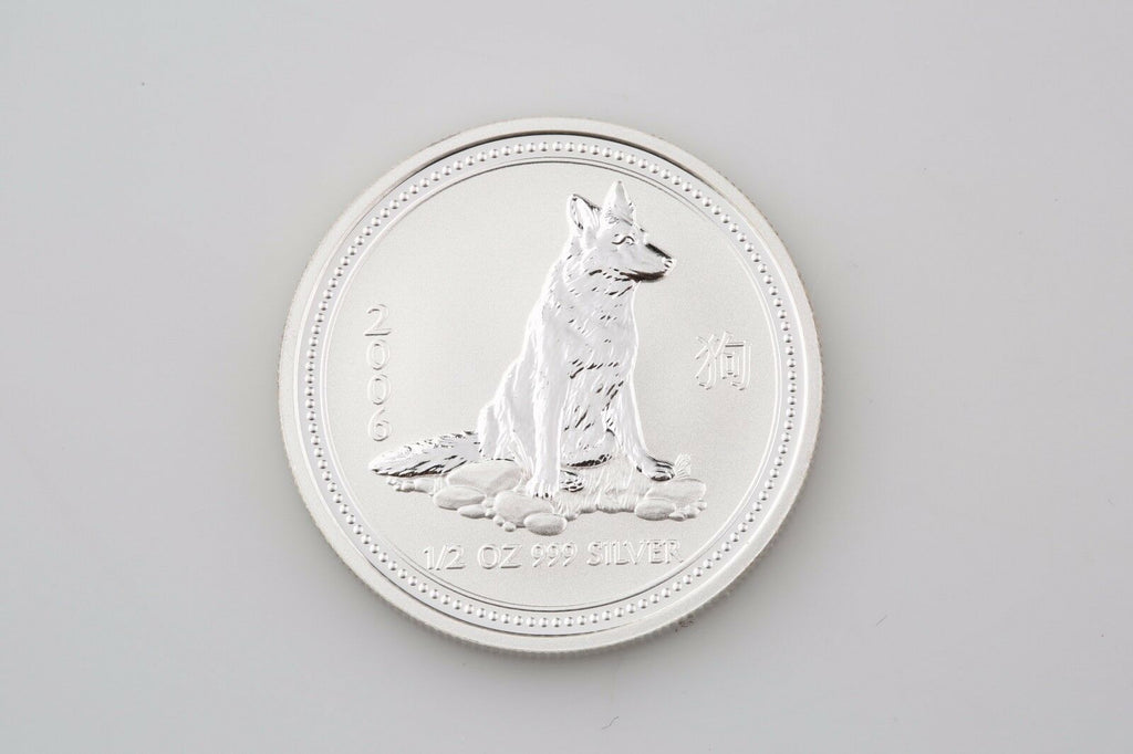 2006 AUSTRALIA YEAR OF THE DOG 1/2 OZ SILVER COIN