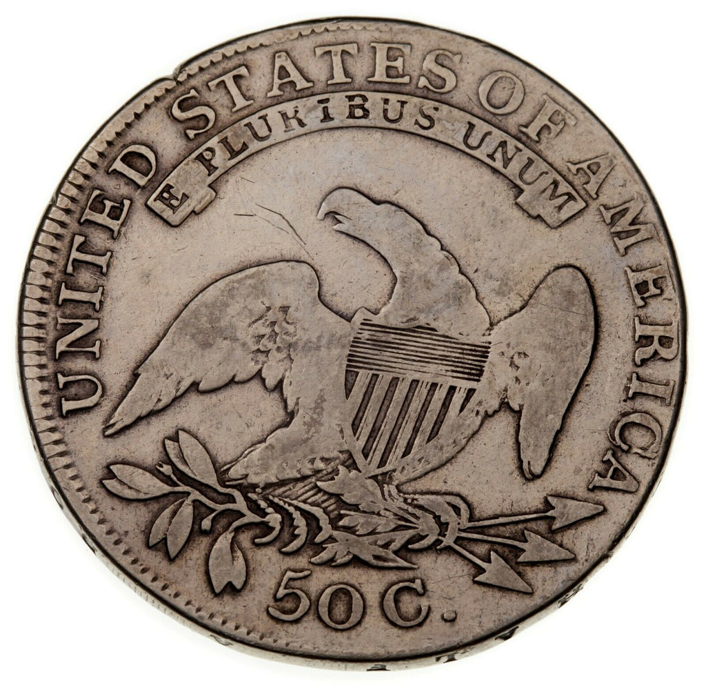 1838 Bust Half Dollar in AG Net Condition, Some Acid Damage, Neat Color!