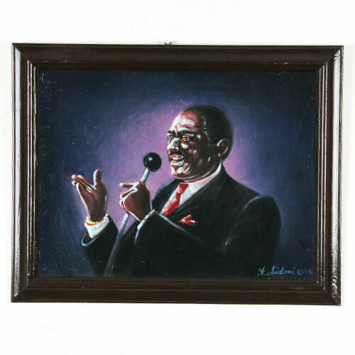 "Singing the Blues" By A. Sidoni Signed Original African American Oil Painting