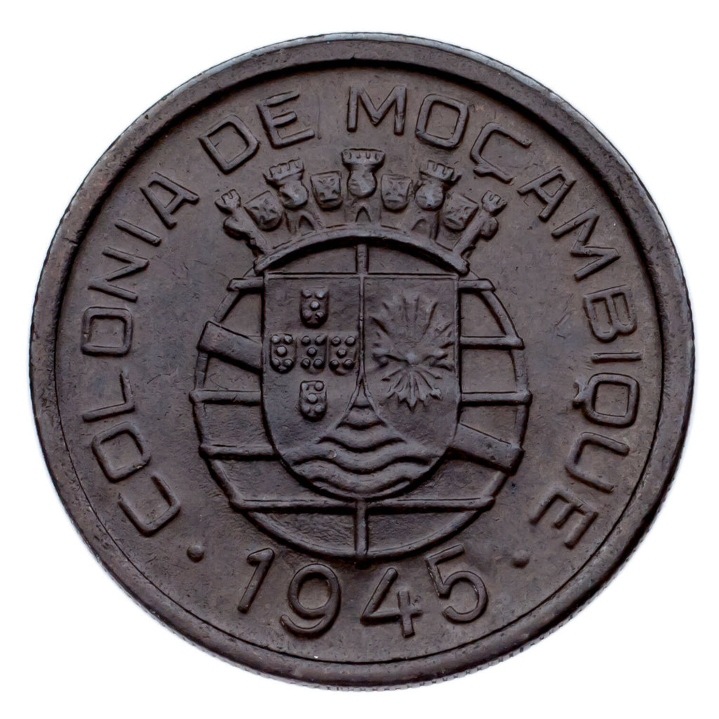 1942-1960 Mozambique Coin Lot of 3, 10c, 50c, 10 Escudos (XF, AU & BU Condition)