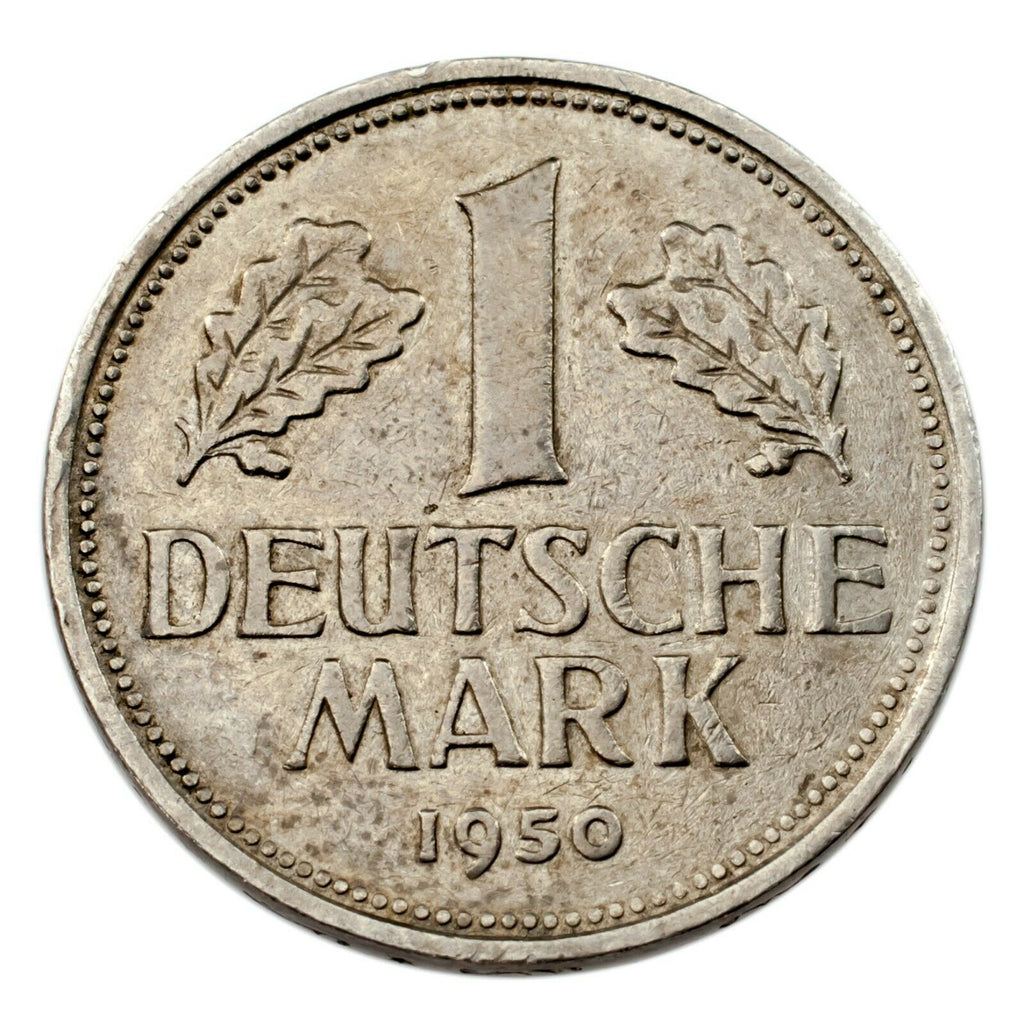 Lot of 3 1950 Germany 1 Mark Coins in XF Condition KM #110