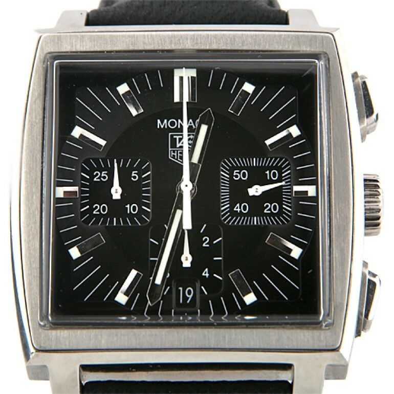 Tag Heuer Monaco CW2111 Automatic Chronograph Stainless Steel Mens Watch