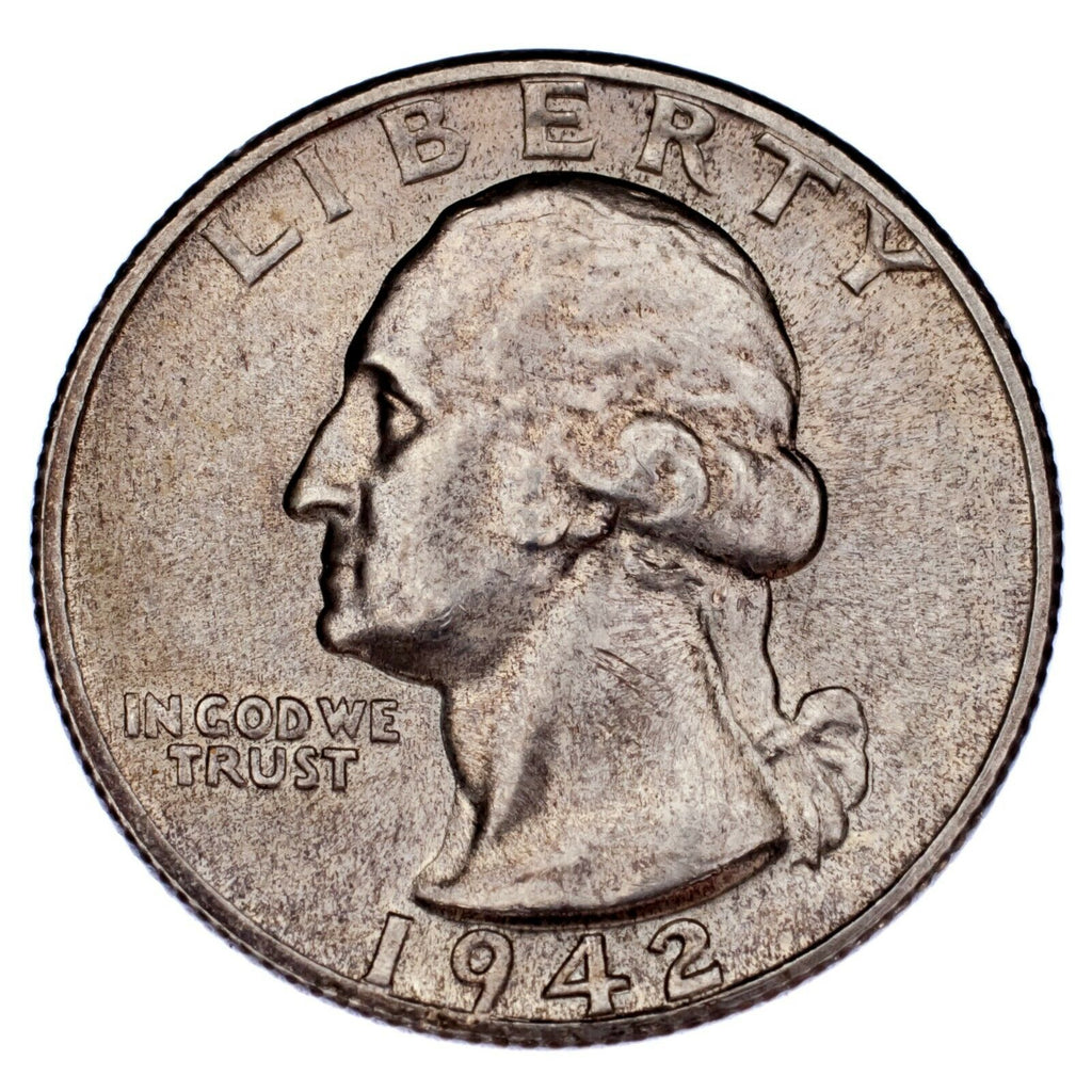 1942-S 25C Washington Quarter Choice BU, Excellent Eye Appeal, Full Mint Luster