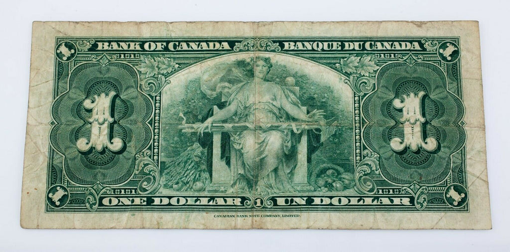 1937 Bank of Canada One Dollar Bank Note (F) Fine Condition Pick# 58b