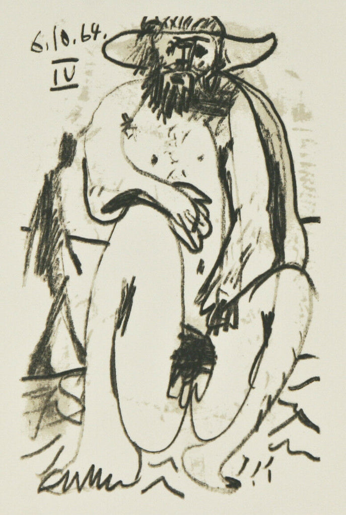 "Le Gout du Bonheur-6.10.64.IV" By Pablo Picasso Lithograph 12 3/4"x10"