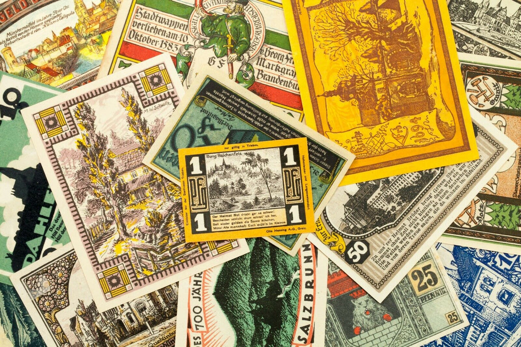 1920's Germany Notgeld (Emergency Money) 33pc - Bamberg, Greiz, Meiningen