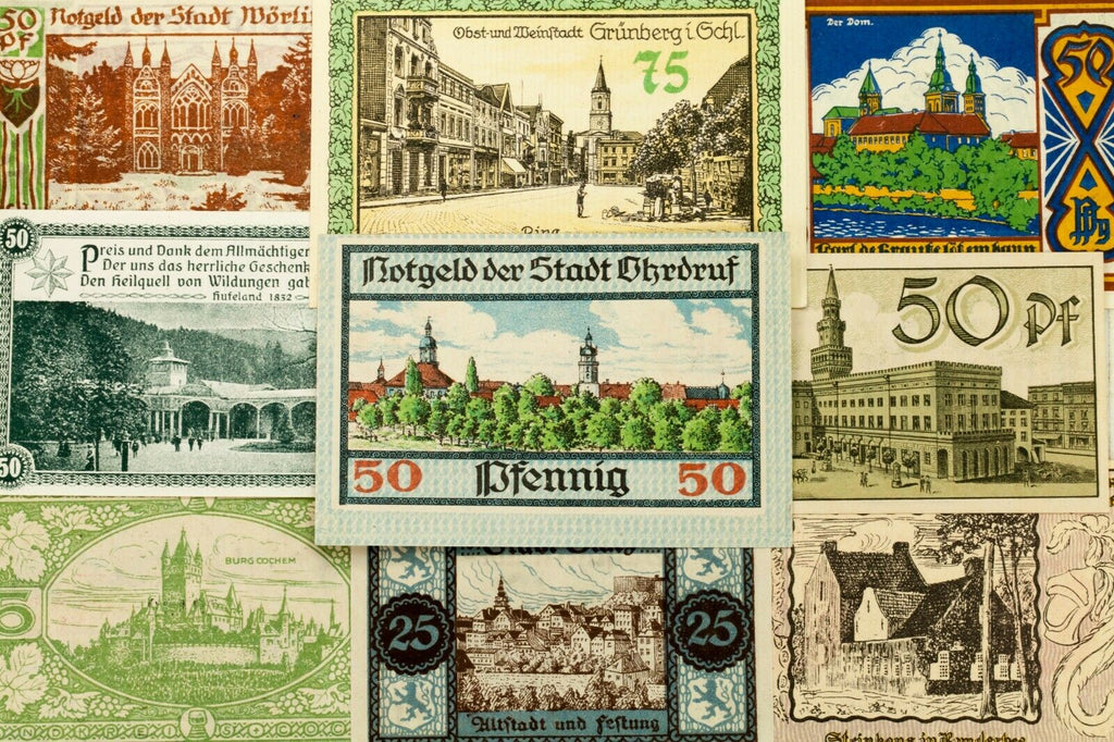 1920's Germany Notgeld (Emergency Money) 25pc - Bad Wildungen, Cochem, Worlitz