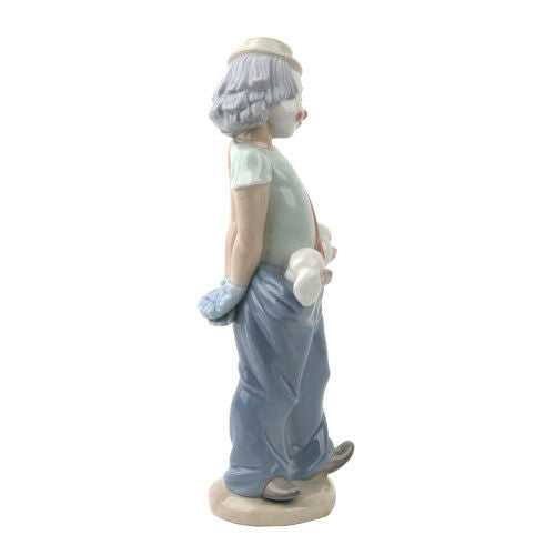 LLADRO "Little Pals" Glazed Porcelain Figurine #7600 Clown w/ Puppies in Pockets