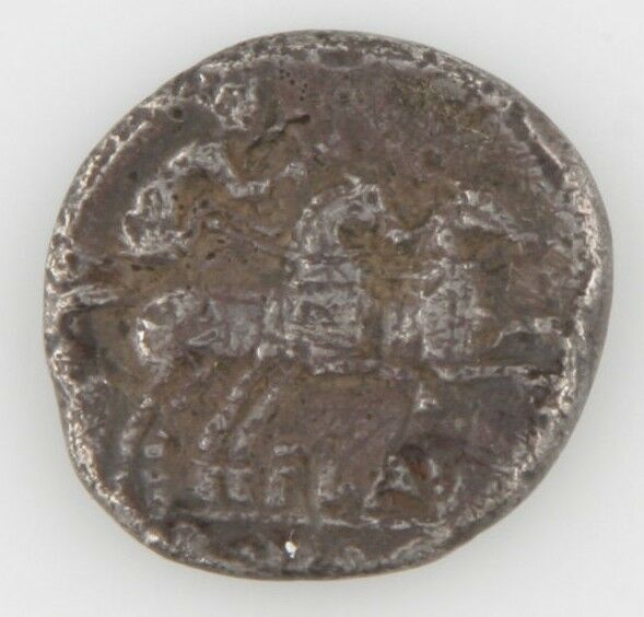 150 BC Roman Republic AR Denarius Decimius Flavus Roma Luna Biga S-86 RRC-207/1