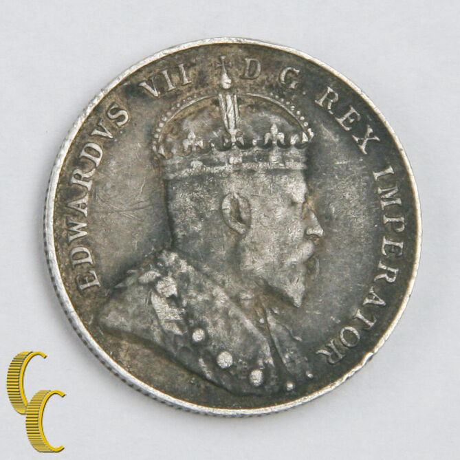 1903-H Canada 10 cents, Silver Coin, Very Fine VF, KM# 10