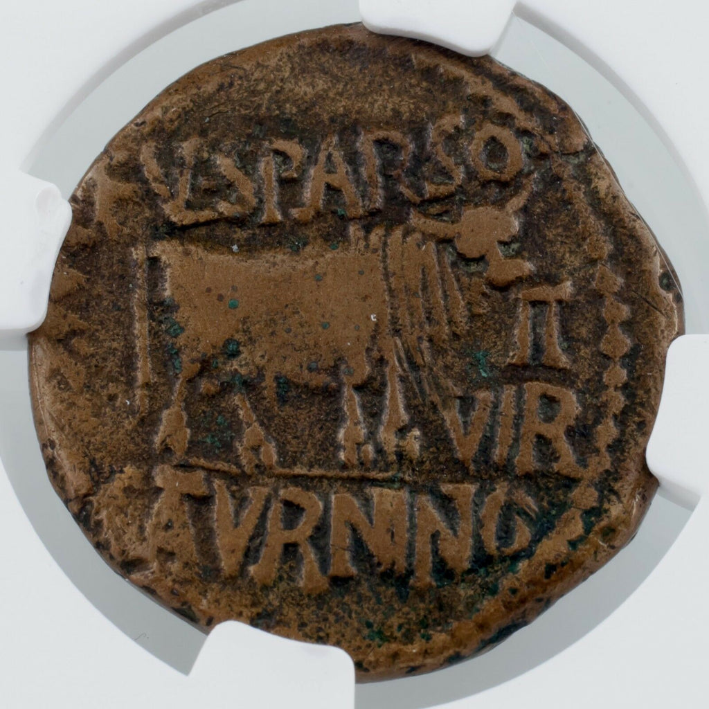 Spain, Calagurris AE 26 Tiberius (14 - 37 AD) Graded by NGC as Choice Fine