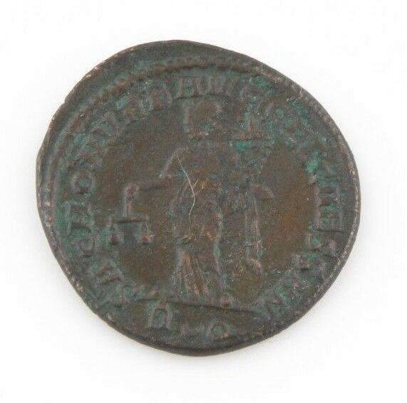 305-311 AD Roman Imperial AE Follis Coin VF+ Galerius Maximian Moneta S-3711