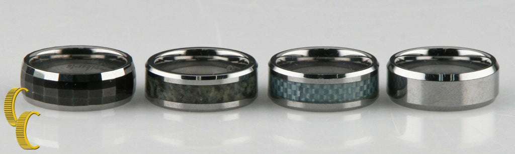 Tungsten Band/ Ring, Lot of 4  Sizes 8 to 8 1/2
