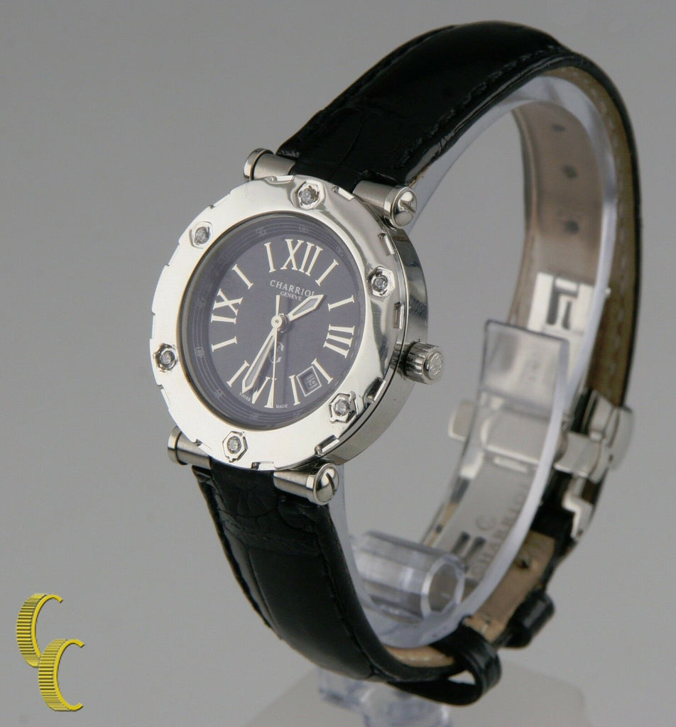 Charriol Stainless Steel Women's Colvmbvs Quartz Watch w/ Diamond Bezel
