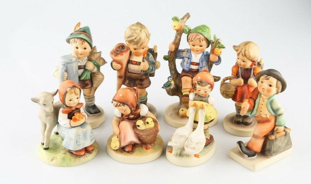 Lot of 8 Vintage Hummel Porcelain Figurines Goebel W. Germany Great Collection!