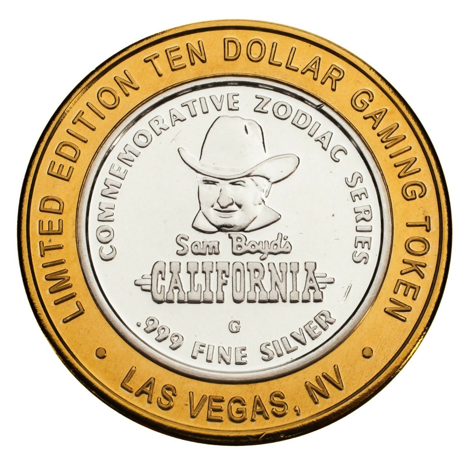 Sam Boyd's California Hotel $10 Casino Gaming Token Year of the
