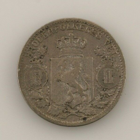 1899 Norway 25 Ore Coin (VF) Very Fine Condition