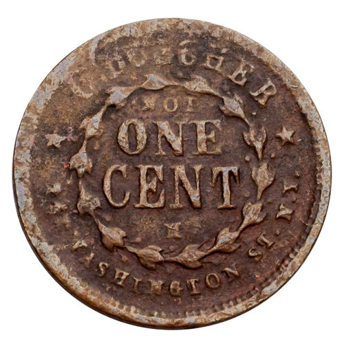 1863 Civil War Token Store card Doscher NY Not One Cent (F) Fine Condition