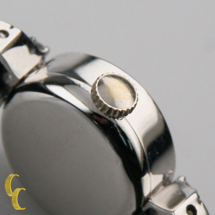 Women's Vintage 18k White Gold Movado Turler Watch W/Diamonds