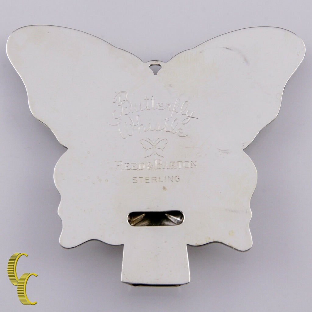 Reed & Barton Sterling Silver Butterfly Whistle Pendant