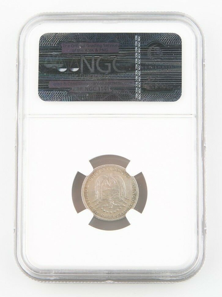 1916 Panama 5 Centesimos Silver Coin XF Details NGC Low Mintage 5c KM-2