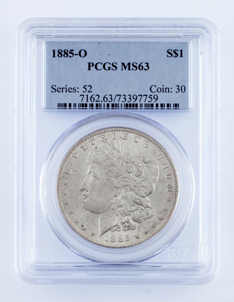 1885-O $1 Silver Morgan Dollar Graded by PCGS as MS63! Gorgeous Morgan!