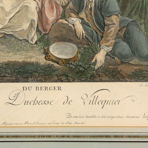 "Les Serments du Berger" Dedicated to Madame Duchess of Villequier Framed Print