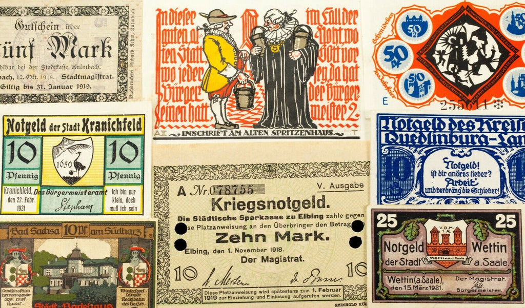 1920's Germany Notgeld Money 25pc - Bad Sachsa, Kranichfeld, Sondershausen