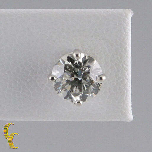 14k White Gold 2.00 carat Round Brilliant Diamond Stud Earrings