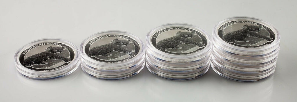Lot of 10 2012 Australia $1 Silver 1oz Koala (BU Condition) in Capsules KM# 1840