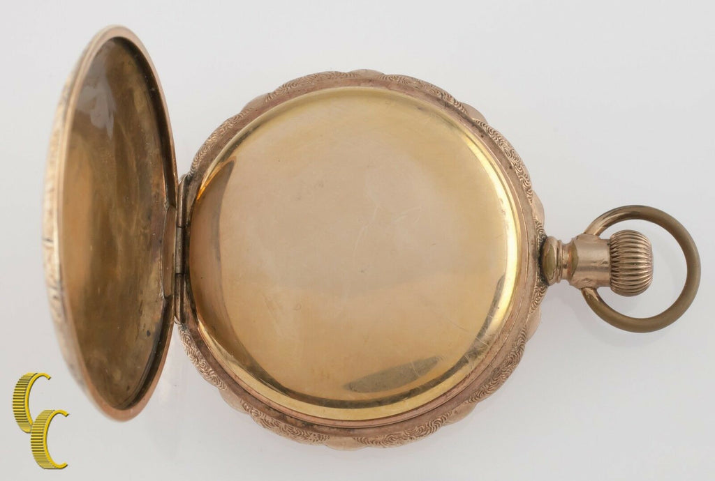 Gold Filled Antique Waltham Full Hunter Pocket Watch Grade J 6S 7-Jewel 1897