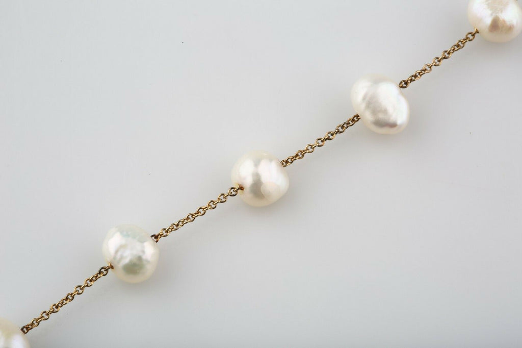 VERMEIL FRESHWATER CULTURED PEARL NECKLACE