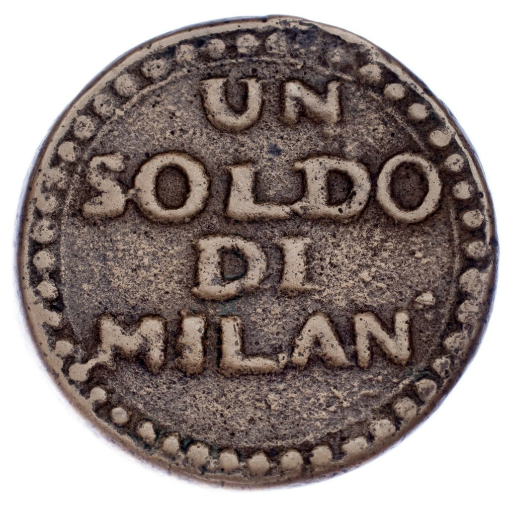 7(1799) Italian States Mantua Siege Coinage 1 Soldo KM#275 VF Condition