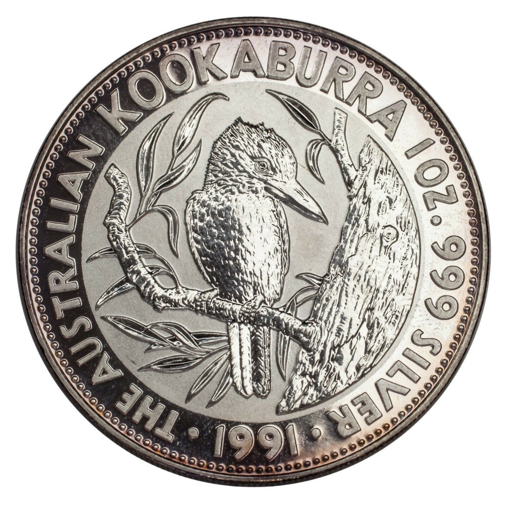 1991 Australia $5 Silver 1oz Kookaburra (BU Condition) KM# 138