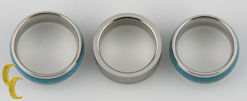 Stainless Steel Band/ Ring, Lot of 3  Sizes 7 3/4 to 10