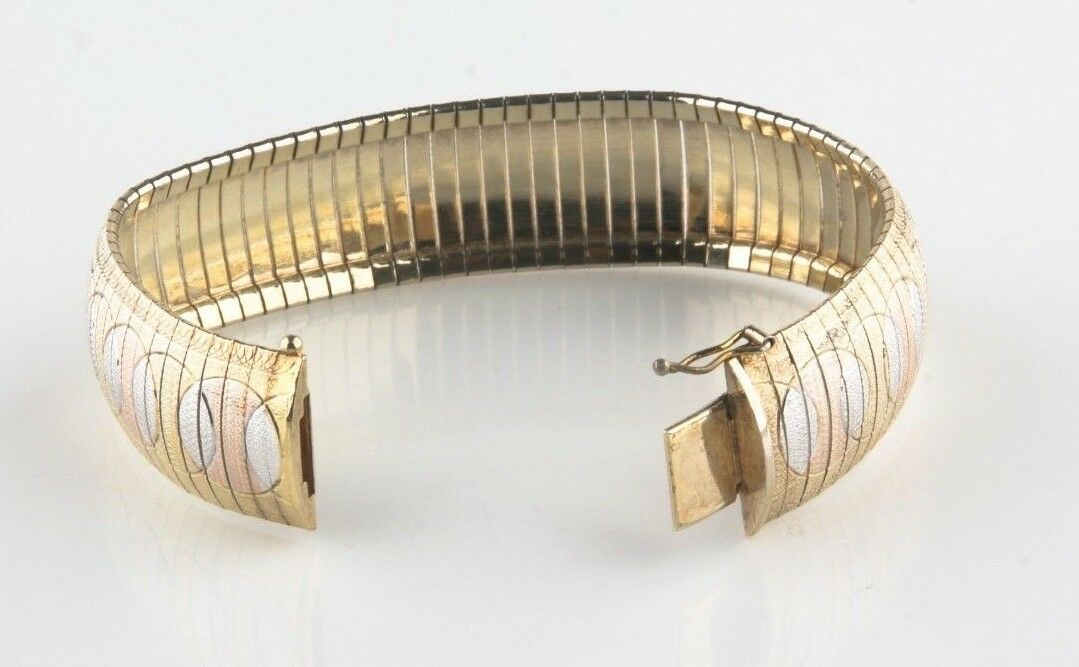 925 Italy V Sterling Silver Gold Vermeil Braided Woven Bypass Bracelet |  eBay