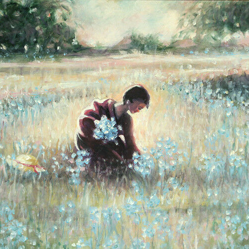 "Young Flower Picker" By Anthony Sidoni 2002 Signed Oil Painting 18"x22"