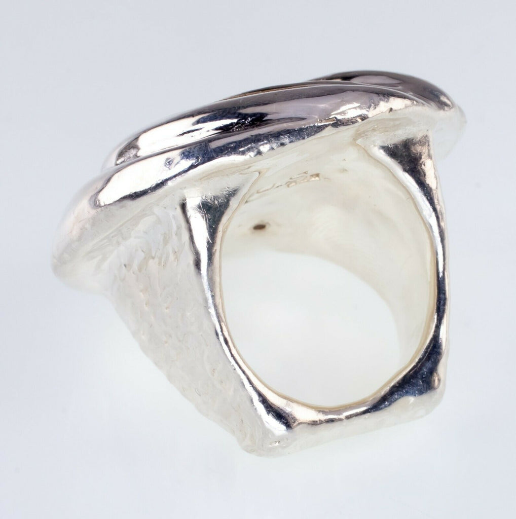 Orit Schatzman Sterling Silver Ring with Glitter Accent Size 6.25