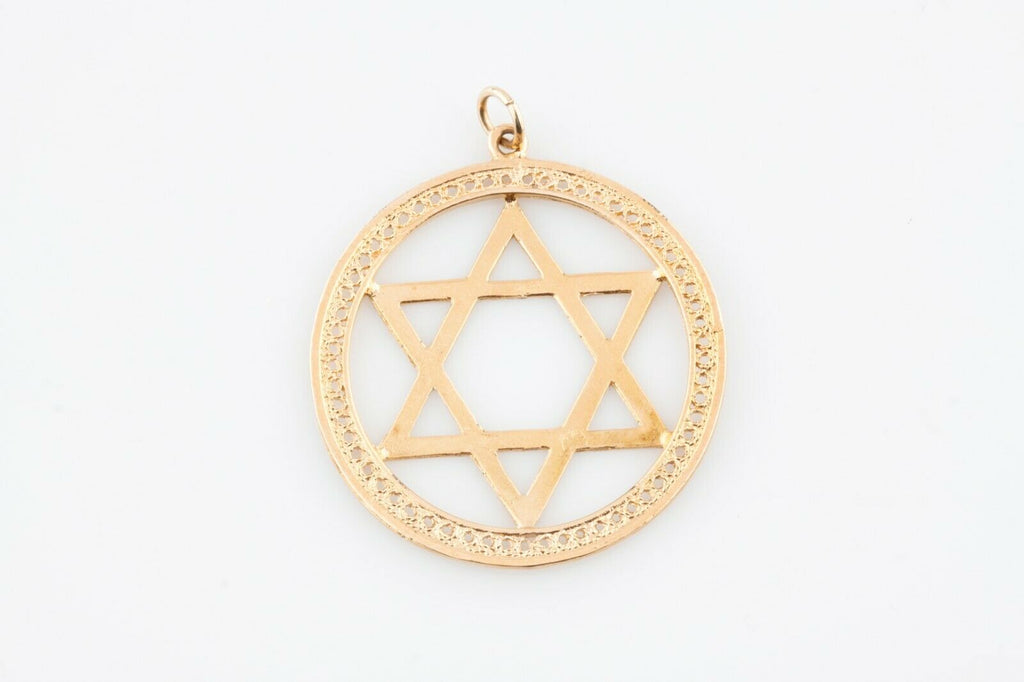Gorgeous 14k Rose Gold Star of David Pendant Charm Great Gift!