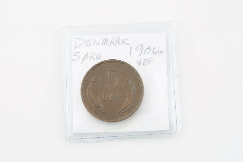 1906-H Denmark 5 Ore Coin CH-AU Copenhagen Choice Almost Uncirculated KM#794.2
