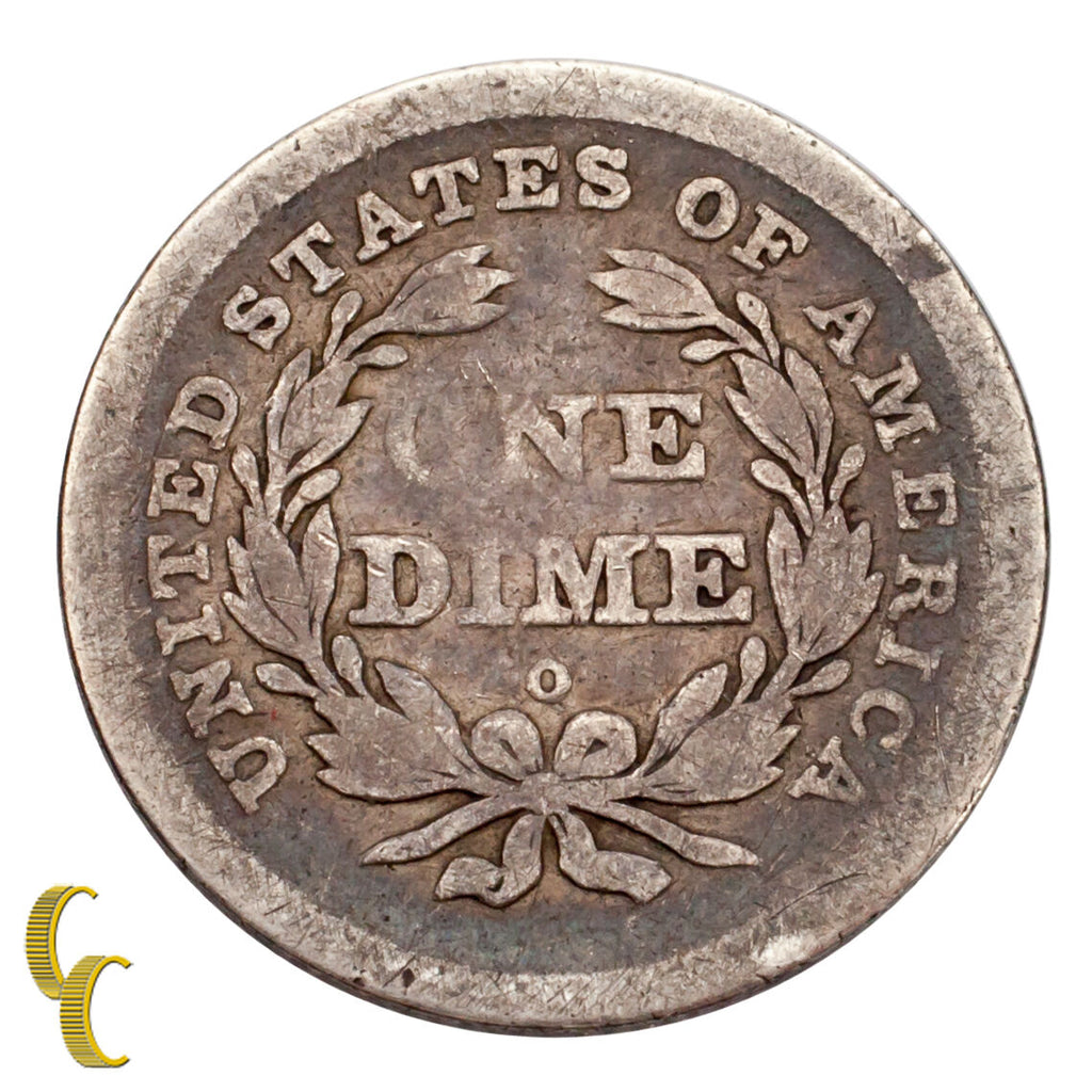 1840-O No Drapery Silver Seated Liberty Dime 10C (Good, G Condition)