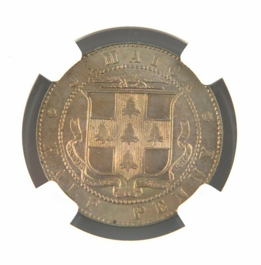 1905 Jamaica Half Penny 1/2P NGC MS-65 KM#22