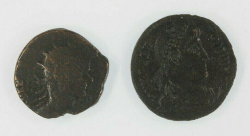 Ancient Roman Empire 2-Coin Set // Emperor Claudius II Gothicus & Emperor Valens