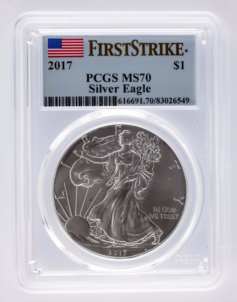 2017 Silver 1oz American Eagle $1 First Strike PCGS Graded MS 70