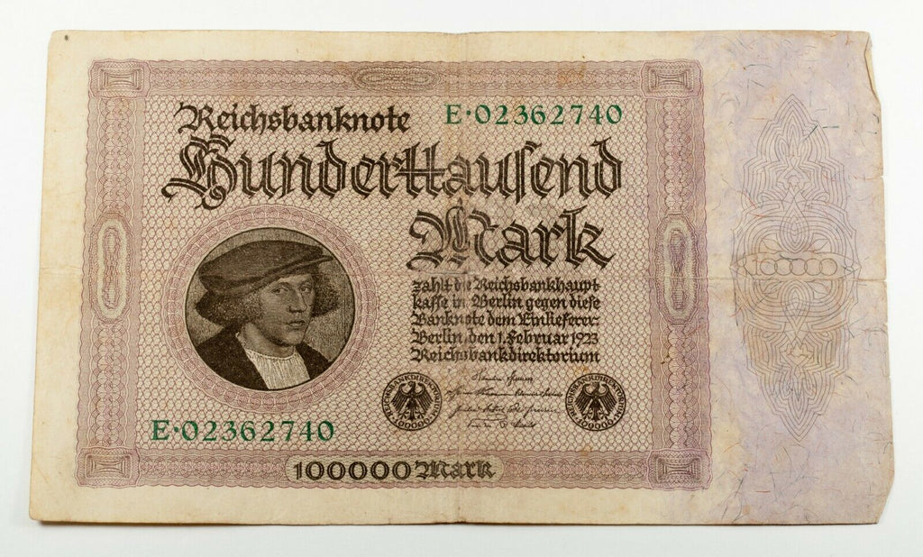 Lot of 6 Miscellaneous German Notes (1908 - 1923) 100 - 50 Million Mark Fine+