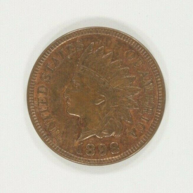 1898 Indian Cent in Choice BU Condition, Red and Brown Color, Great Strike!