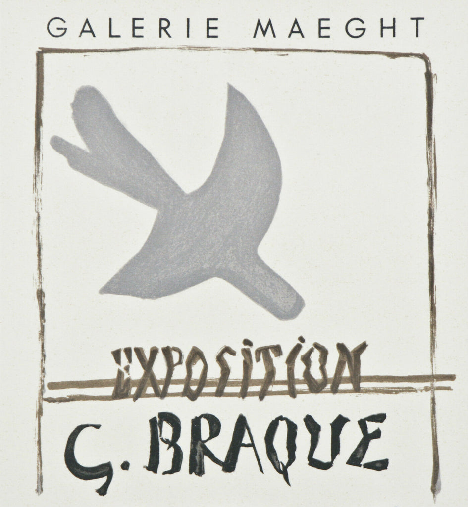 "Exposition G. Braque" by Georges Braque Signed Lithograph 10 1/2"x7 1/2"