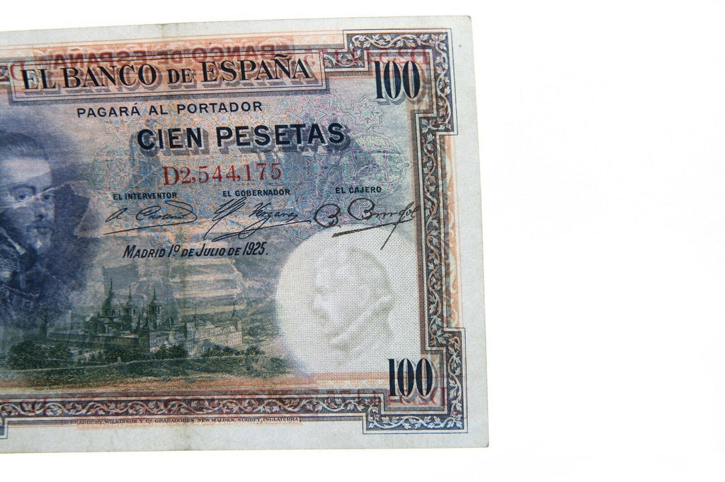 1925-1928 Spain 100 1000 Pesetas Notes Lot VF Banco de Espana Very Fine 69c 78a
