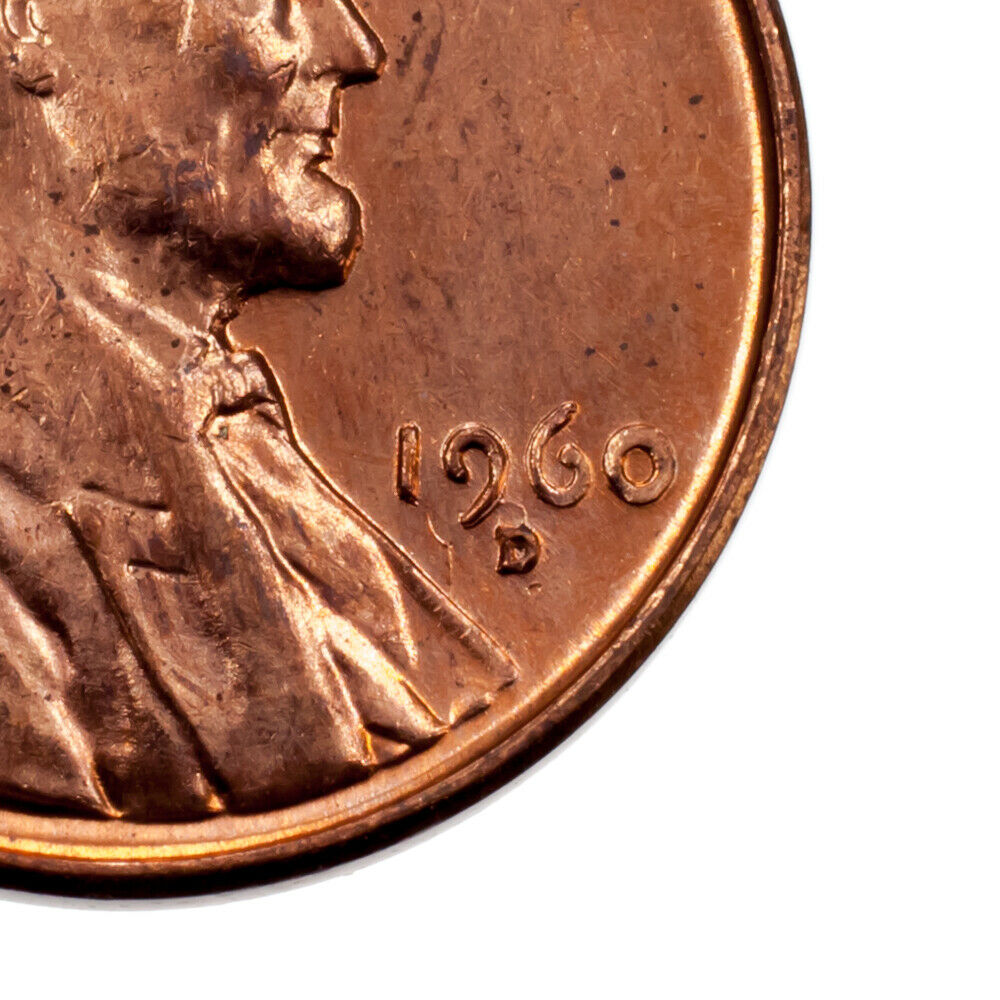 1960-D 1C Lincoln Memorial Cent Double Die Obverse in Choice BU Red Color